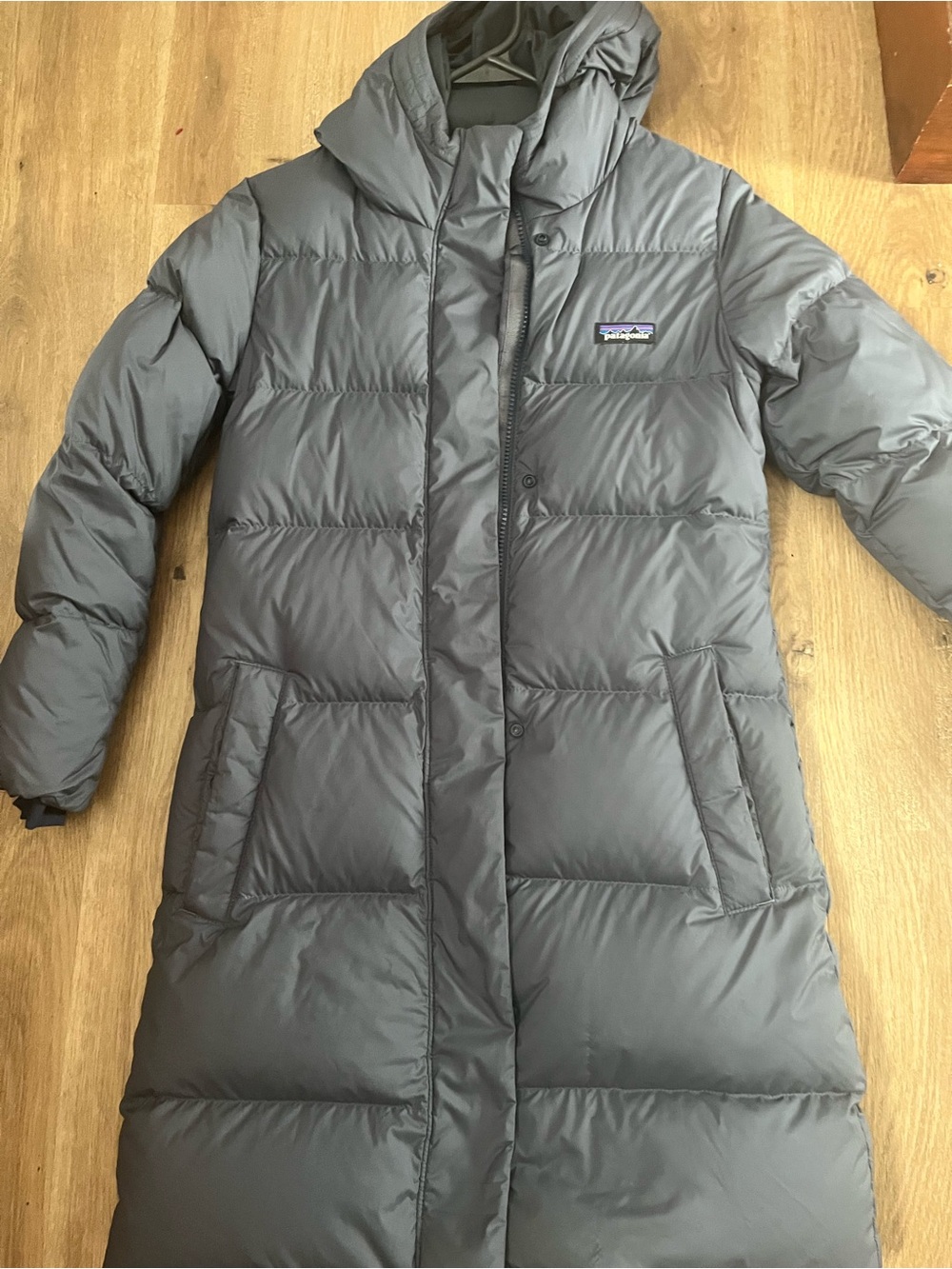 Patagonia Long Puffer Coat in Charcoal Gray